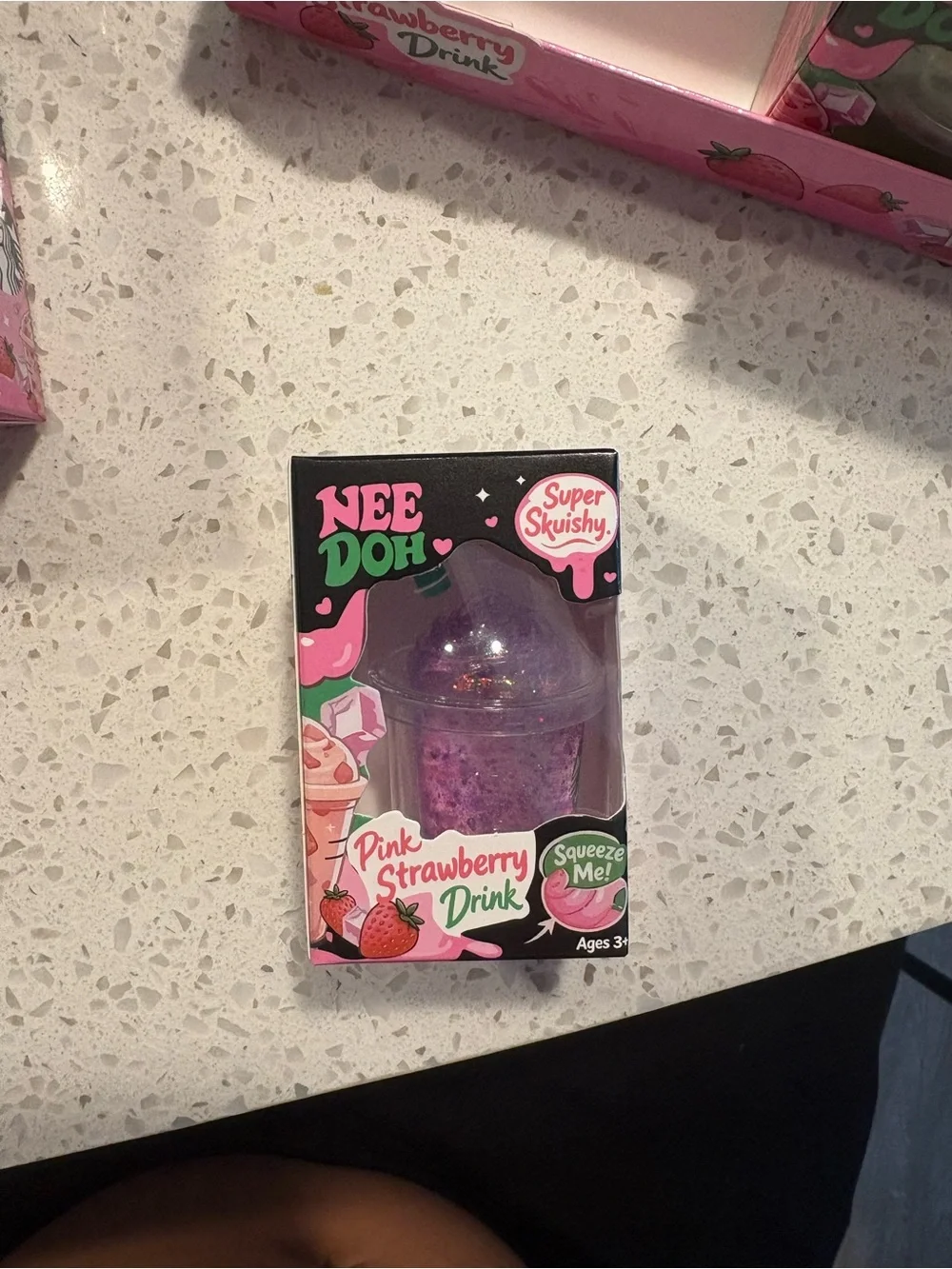 Pink Strawberry Drink Super Squishy